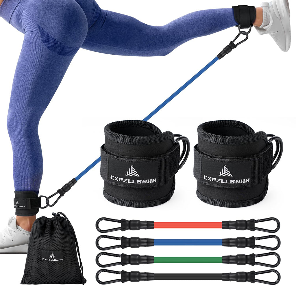 Ankle Resistance Bands with Cuffs Ankle Bands for Working Out Leg Resistance Bands for Women and Men Ankle Exercise