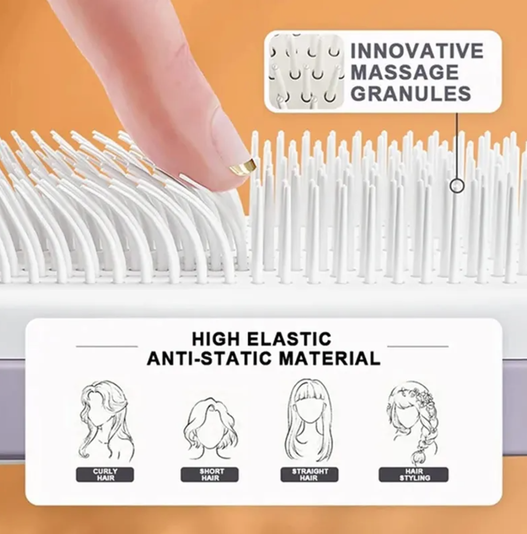 4-in-1 Self-Cleaning Hairbrush