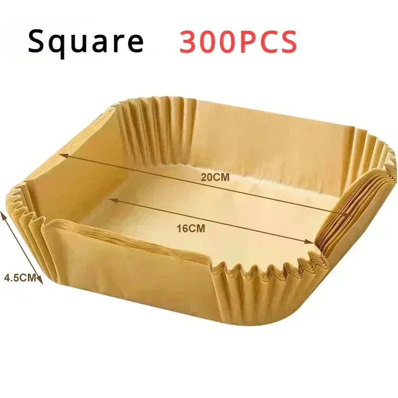 50pcs/set Air Fryer Disposable Paper Parchment Wood Pulp Steamer Cheesecake Air Fryer Accessories Baking Paper For Air Fryer