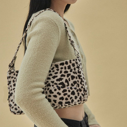 2020 Vintage Bag with Leopard Print Design for Women