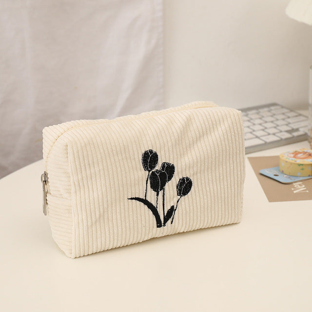 Women's Flower Makeup Bag - Large Capacity Travel Storage