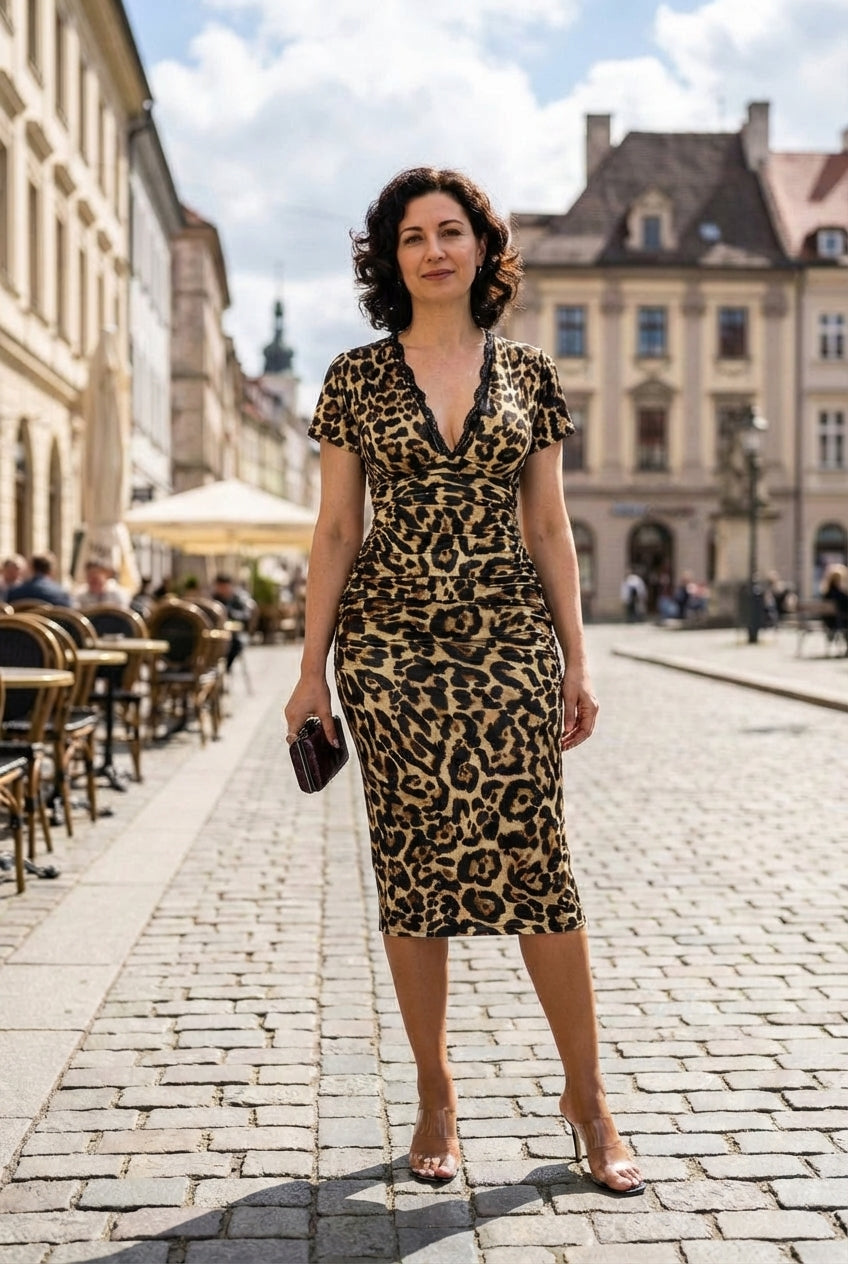 Luna Leopard Sheath Dress
